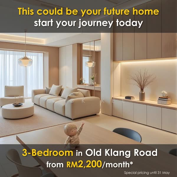 Condominium for Sale at Radium Arena (Urban Residences) Old Klang Road - Jack Kee - Living Room - PropertyGuru.com.my