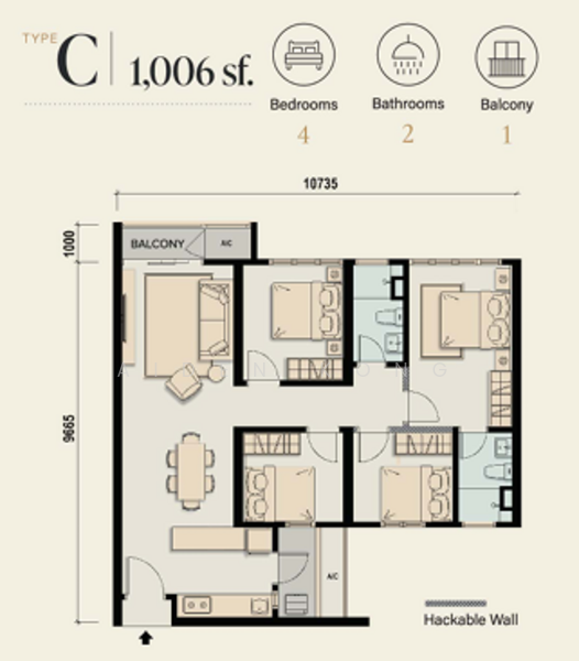 Servis Apartment untuk Dijual di M Aspira - Aiden Kong - PropertyGuru.com.my