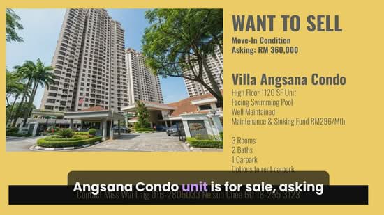 Kondominium untuk Dijual di Villa Angsana - Nelson Chee - PropertyGuru.com.my