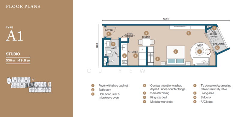 Service Residence for Sale at Clarissa Serviced Suites - CJ Yew - PropertyGuru.com.my