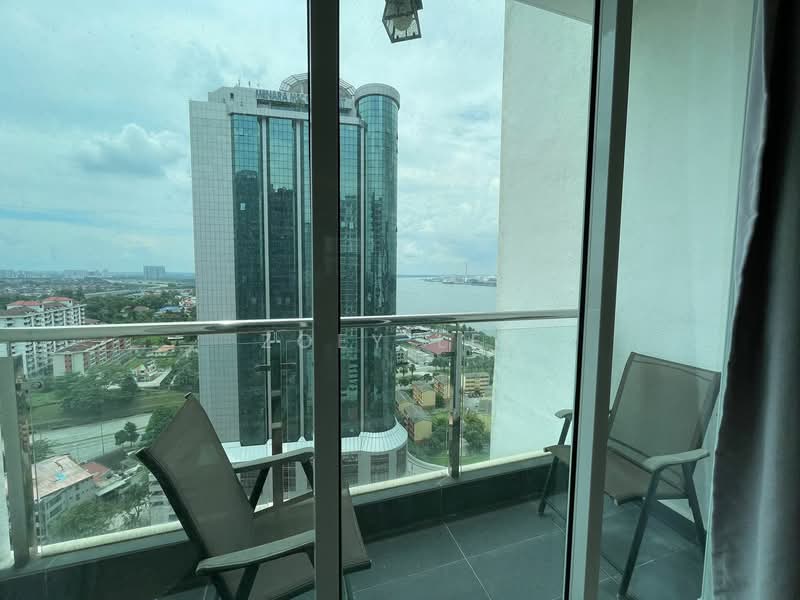Servis Apartment untuk Dijual di Skysuites @ Meldrum Hills - Zoey Lee - Balcony - PropertyGuru.com.my