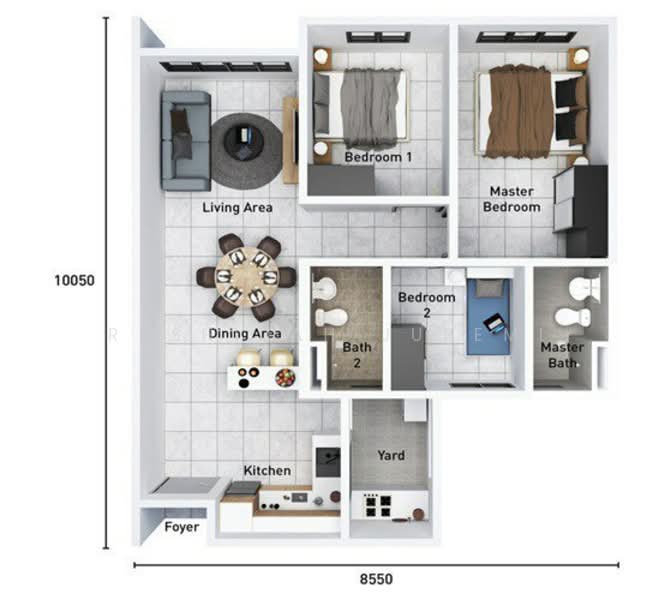 Pangsapuri untuk Dijual di Suria Pantai - Rashidah Juremi - Living Room - PropertyGuru.com.my