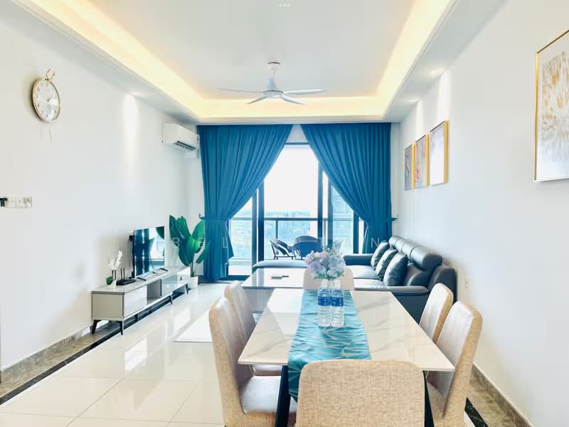 Kondominium untuk Dijual di R&F Princess Cove Phase 2-Seine Region - Bella Tan - Living Room - PropertyGuru.com.my
