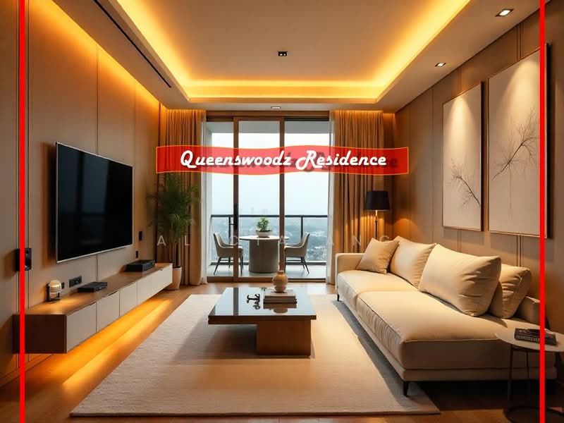 Servis Apartment untuk Dijual di The Queenwoodz @ Bukit Jalil - Alicia Ang - Living Room - PropertyGuru.com.my