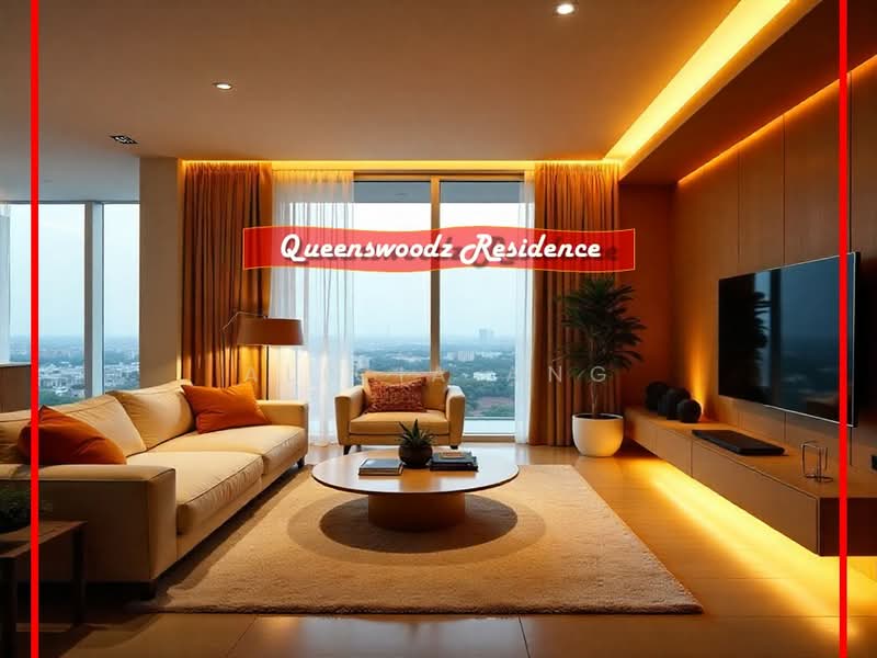 Servis Apartment untuk Dijual di The Queenwoodz @ Bukit Jalil - Alicia Ang - Living Room - PropertyGuru.com.my
