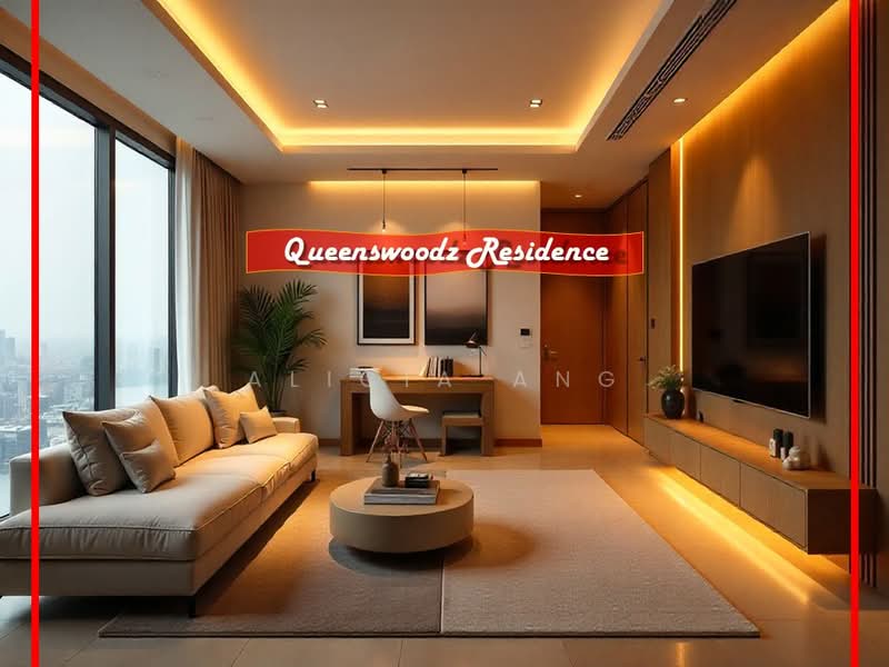 Servis Apartment untuk Dijual di The Queenwoodz @ Bukit Jalil - Alicia Ang - Living Room - PropertyGuru.com.my