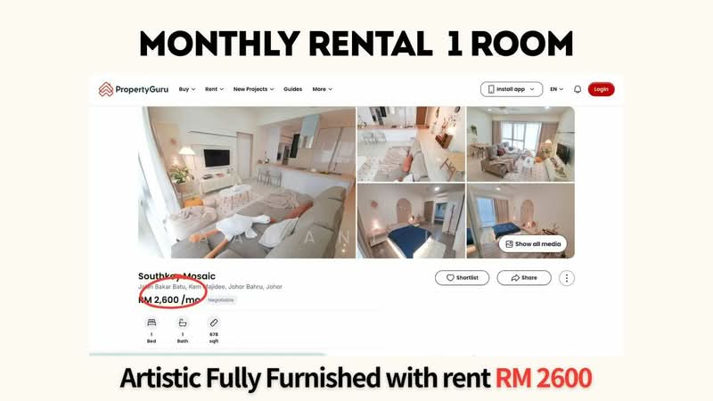 Servis Apartment untuk Dijual di One 49 Residence - Aamani Lee - Living Room - PropertyGuru.com.my