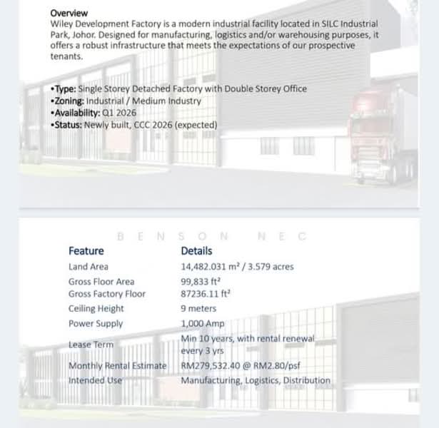 For Rent - SILC Johor