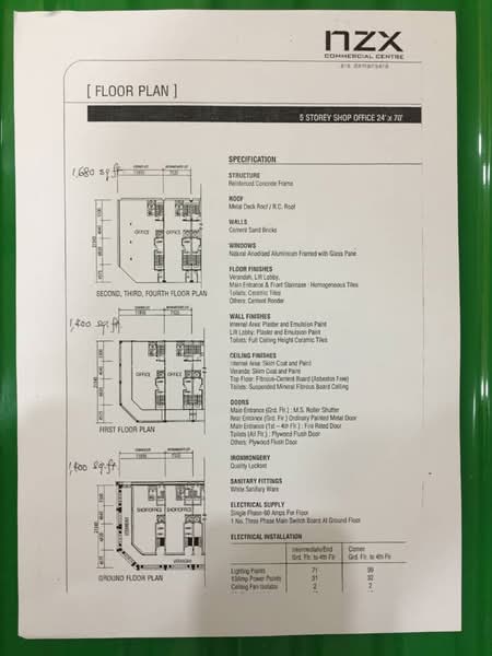 For Sale 5-Story Commercial Shoplot @ NZX Commercial Center, Ara D'sara
