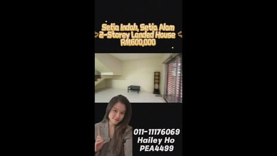 2-storey Terraced House for Sale in Setia Indah (Setia Alam) - Hailey Ho - PropertyGuru.com.my
