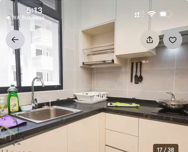 Servis Apartment untuk Disewa di Twin Tower Residence - Jason Fam - Kitchen - PropertyGuru.com.my