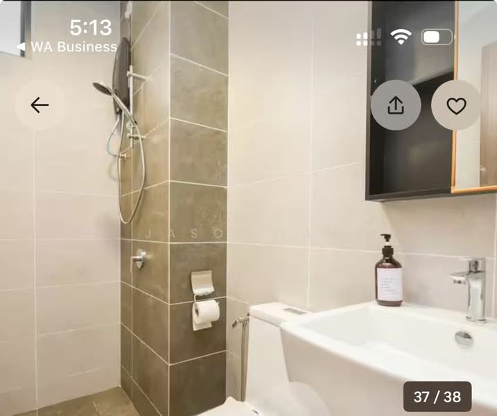 Servis Apartment untuk Disewa di Twin Tower Residence - Jason Fam - Bathroom - PropertyGuru.com.my