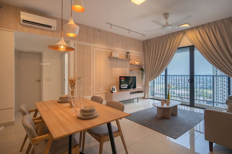 Service Residence for Rent at Setia City Residences - Vitas Tan - Living Room - PropertyGuru.com.my