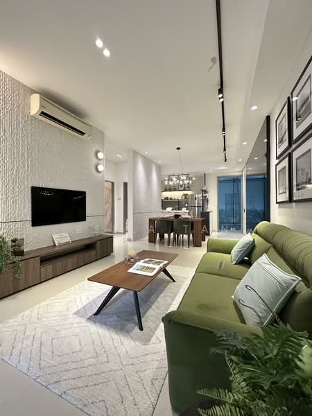 Service Residence for Sale at Southkey NADI Residences - Bella Tan - Living Room - PropertyGuru.com.my