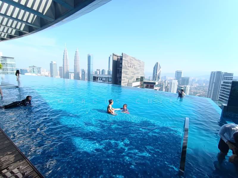Servis Apartment untuk Disewa di Eaton Residence - Marcus Chye - Pool - PropertyGuru.com.my