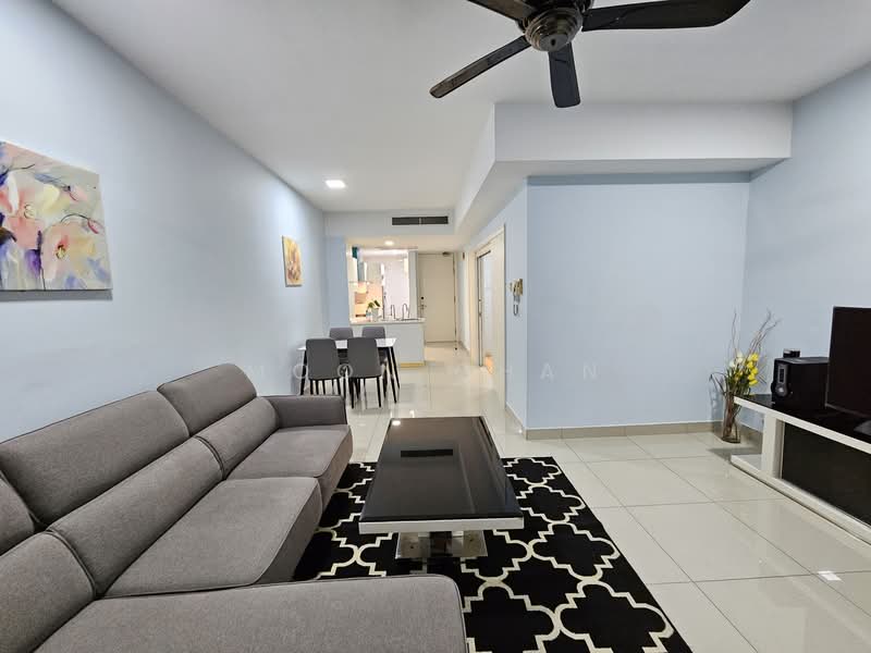 Servis Apartment untuk Disewa di Solaris Dutamas - Moon Chan - Living Room - PropertyGuru.com.my