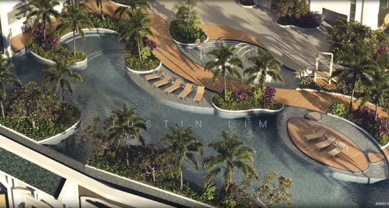 Servis Apartment untuk Dijual di Tuan Straits Residency - Justin Lim - Pool - PropertyGuru.com.my