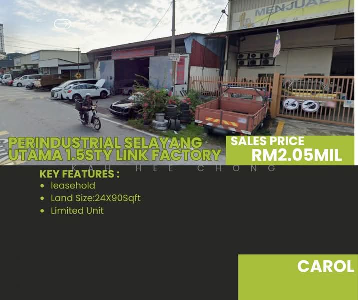 Kilang untuk Dijual di Bandar Sri Damansara (Selangor) - Kah Hee Chong - Exterior - PropertyGuru.com.my