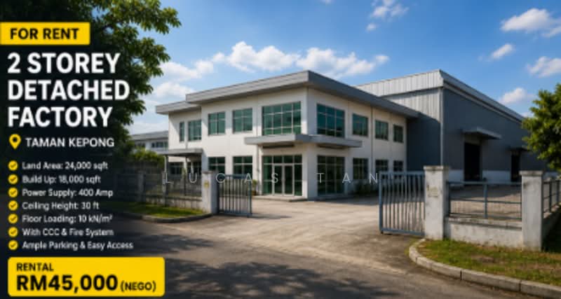 Detached Factory for Rent in Rawang (Selangor) - Lucas Tan - Exterior - PropertyGuru.com.my
