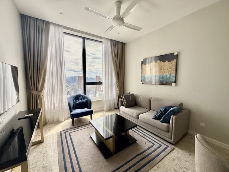 Servis Apartment untuk Dijual di Pavilion Ceylon Hill - Swiss Tan - Living Room - PropertyGuru.com.my