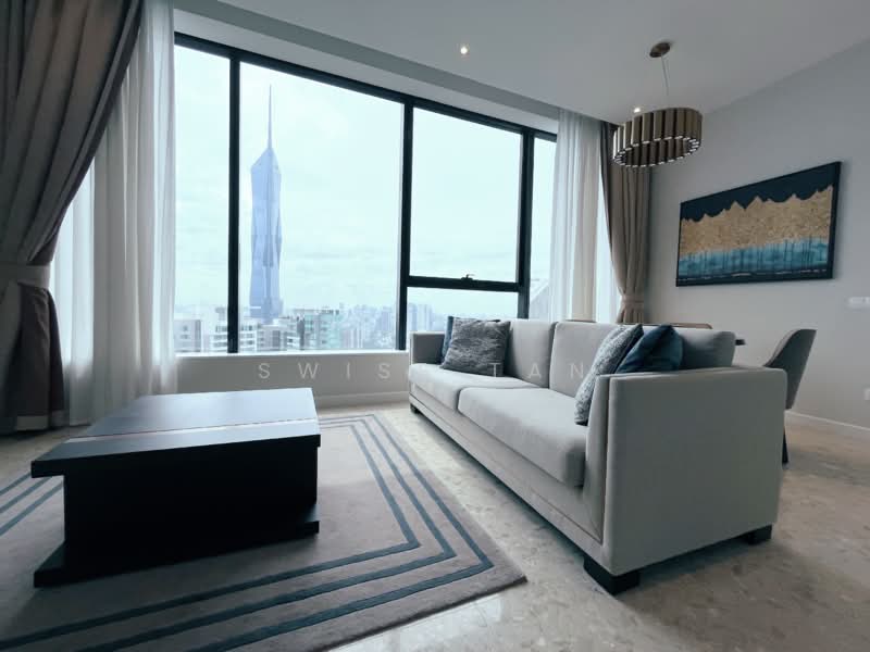 Service Residence for Rent at Pavilion Ceylon Hill - Swiss Tan - Living Room - PropertyGuru.com.my