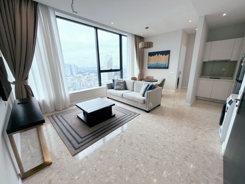 Service Residence for Sale at Pavilion Ceylon Hill - Swiss Tan - Living Room - PropertyGuru.com.my