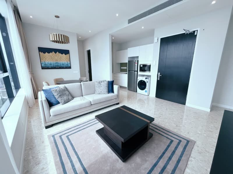 Service Residence for Sale at Pavilion Ceylon Hill - Swiss Tan - Living Room - PropertyGuru.com.my