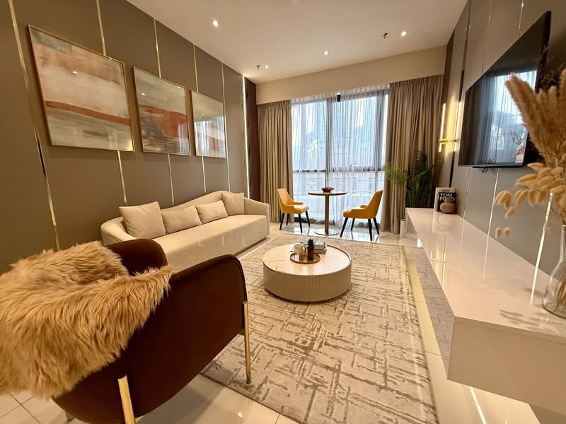 Service Residence for Sale at Golden Crown Residence - Lily Ho - Living Room - PropertyGuru.com.my