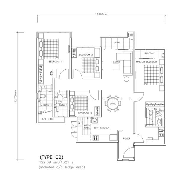 Kondominium untuk Dijual di The Atas - Carrie Cheng - Layout - PropertyGuru.com.my