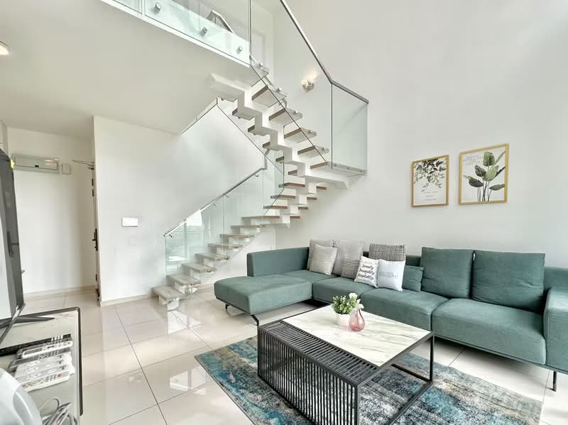 Servis Apartment untuk Dijual di The M @ Medini Macrolink - Crystal Chan - Living Room - PropertyGuru.com.my