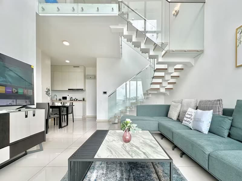 Servis Apartment untuk Dijual di The M @ Medini Macrolink - Crystal Chan - Living Room - PropertyGuru.com.my