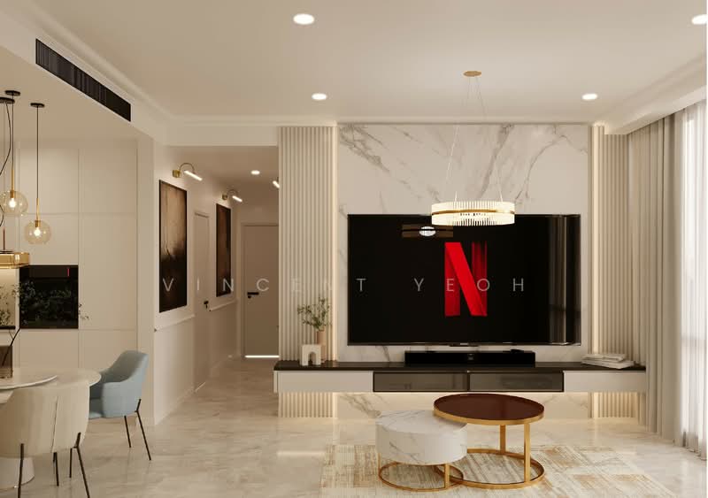 Servis Apartment untuk Disewa di Jewel by Oxley KLCC - Vincent Yeoh - Living Room - PropertyGuru.com.my