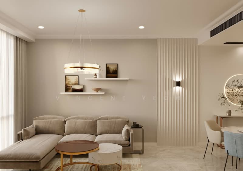Servis Apartment untuk Disewa di Jewel by Oxley KLCC - Vincent Yeoh - Living Room - PropertyGuru.com.my