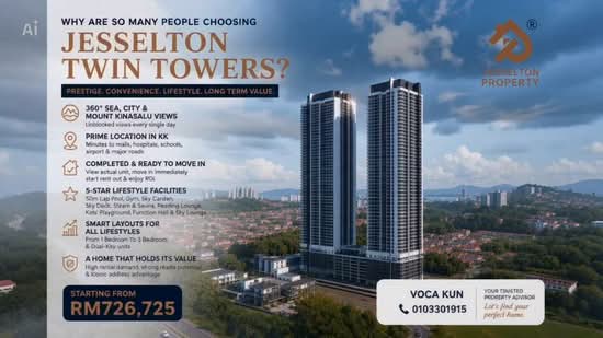Condominium for Sale at Jesselton Twin Towers - Voca Kun - PropertyGuru.com.my