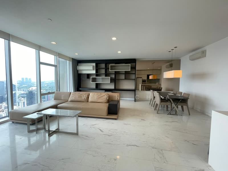 Servis Apartment untuk Disewa di The Face Suites (Platinum Suites) - Berwynn Chia - Living Room - PropertyGuru.com.my