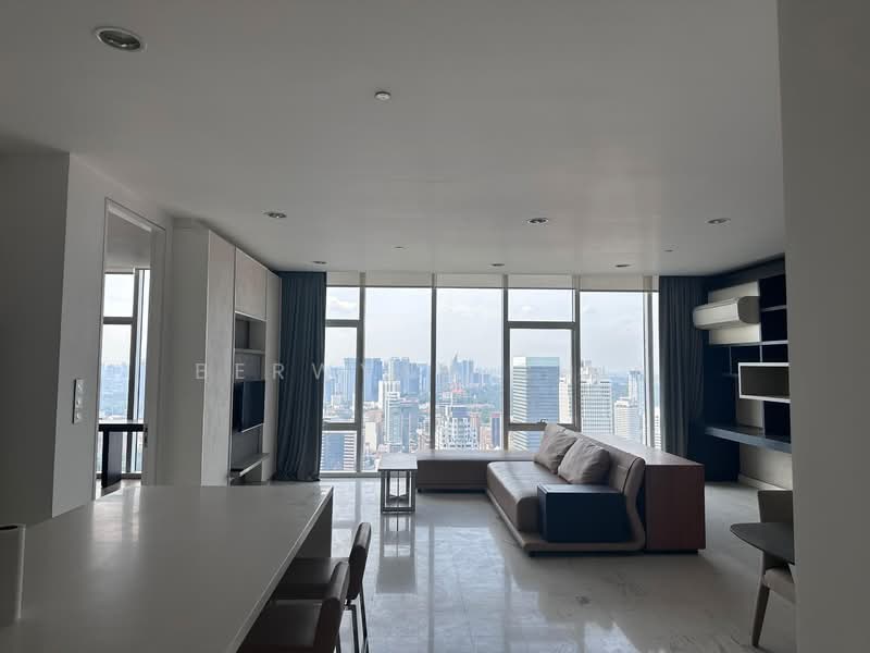 Servis Apartment untuk Disewa di The Face Suites (Platinum Suites) - Berwynn Chia - Living Room - PropertyGuru.com.my