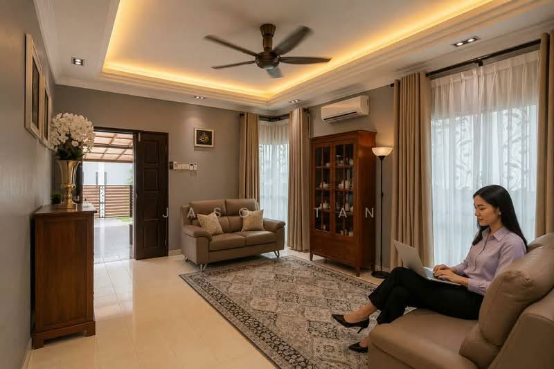 Rumah Berkembar untuk Dijual di Taman Meru Harapan (Kapar) - Jason Tan - Living Room - PropertyGuru.com.my