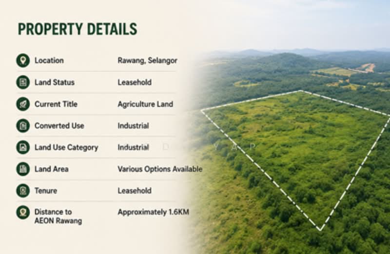 Tanah Perindustrian untuk Dijual di Rawang (Selangor) - Cody Yap - PropertyGuru.com.my