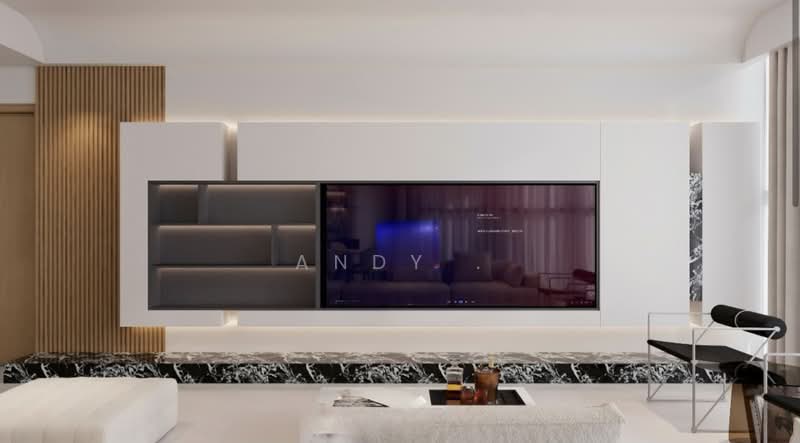 Condominium for Sale at Condominium @ The Troika - Andy . - Living Room - PropertyGuru.com.my