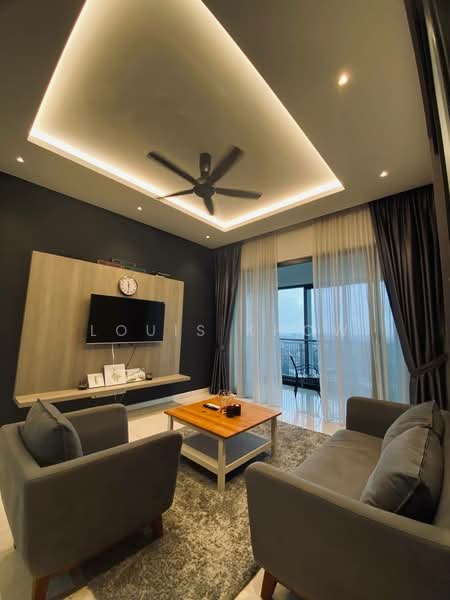 Servis Apartment untuk Disewa di The Astaka @ 1 Bukit Senyum - Louis Khow - Living Room - PropertyGuru.com.my
