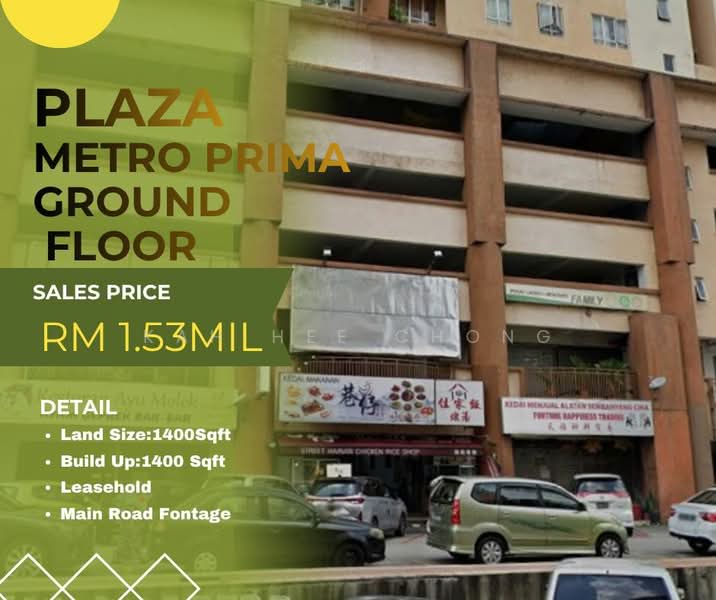 Shop for Sale in Setapak (Kuala Lumpur) - Kah Hee Chong - Exterior - PropertyGuru.com.my