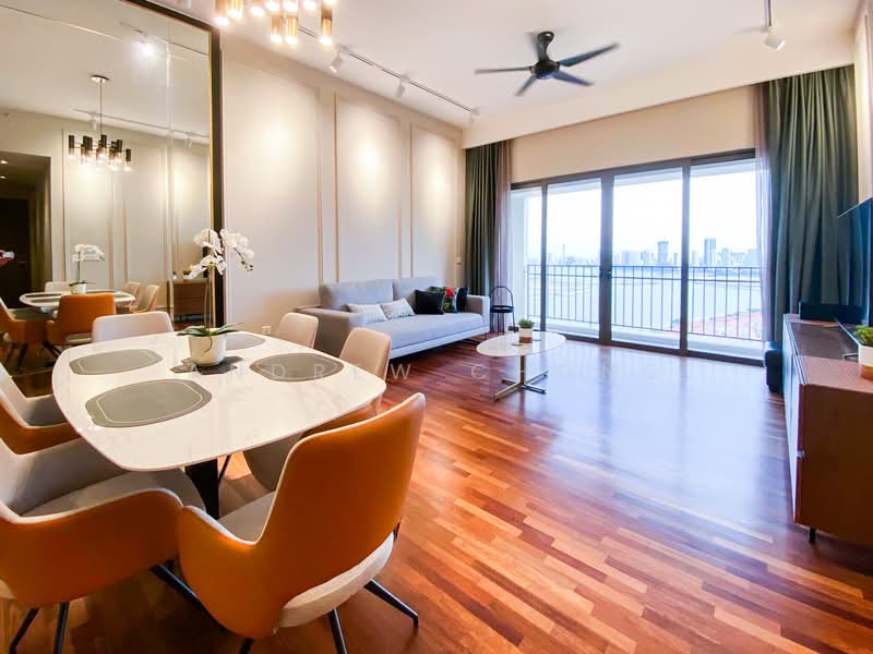 Service Residence for Rent at Straits Residences - Andrew Chong - Living Room - PropertyGuru.com.my