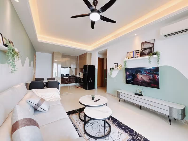Kondominium untuk Dijual di R&F Princess Cove Phase 2-Seine Region - Bella Tan - Living Room - PropertyGuru.com.my