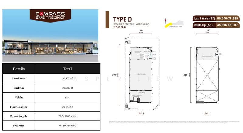 For Rent 1 Acre Detached Factory Compass @ Kota Seri Langat , Banting , Jenjarom , Telok Panglima Garang