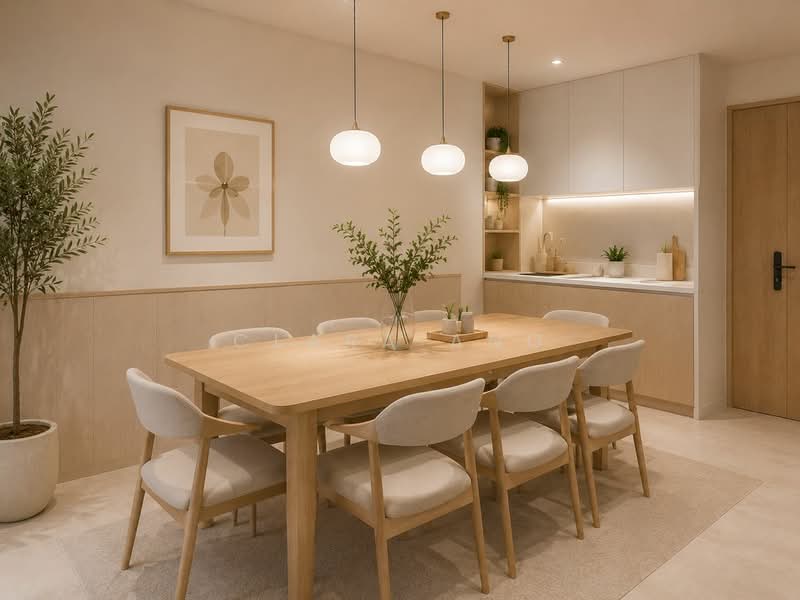 Servis Apartment untuk Disewa di The Park Sky Residence - Clara Ang - Dining Room - PropertyGuru.com.my