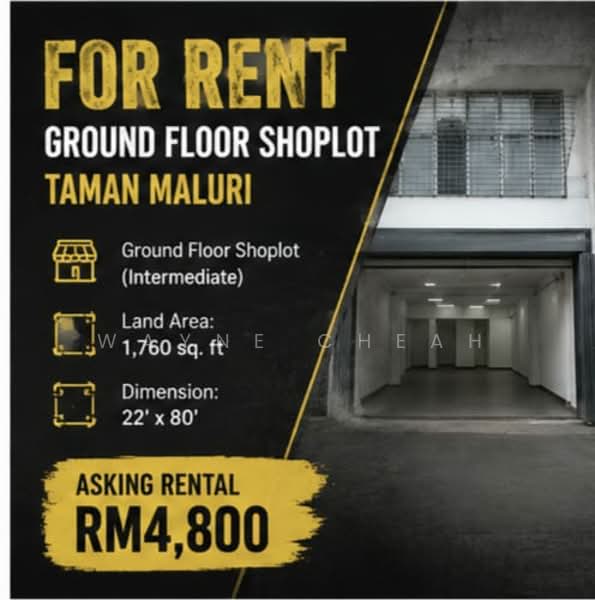 Shop for Rent in Taman Maluri (Cheras) - Wayne Cheah - Interior - PropertyGuru.com.my
