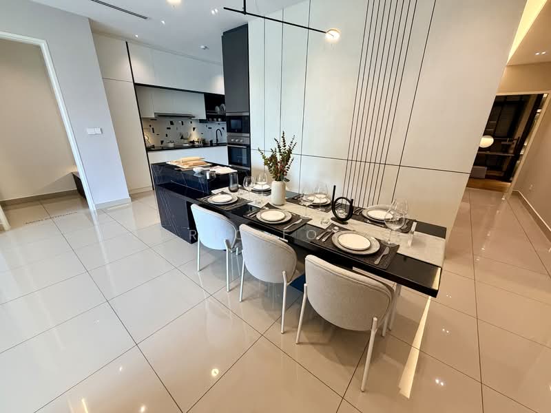Service Residence for Sale at THE ATERA - Ric Foo - Dining Area Connected to Dry Kitchen - PropertyGuru.com.my