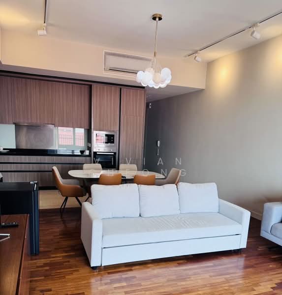 Service Residence for Sale at Straits Residences - Vivian Cheong - Living Room - PropertyGuru.com.my