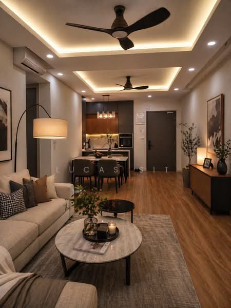 Service Residence for Sale at Sunway Avila Residences - Lucas Sit - Living Room - PropertyGuru.com.my