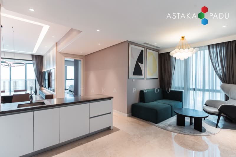 Service Residence for Sale at The Astaka @ 1 Bukit Senyum - Astaka Padu Sdn Bhd - Living Room - PropertyGuru.com.my